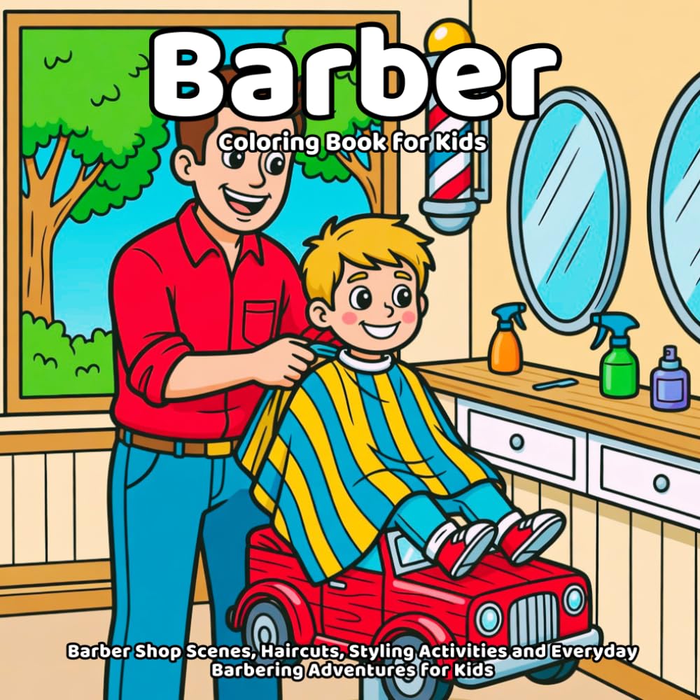 capítulo por capítulo baixar Barber Coloring Book: Barber Shop Scenes, Haircuts, Styling Activities and Everyday Barbering Adventures for Kids