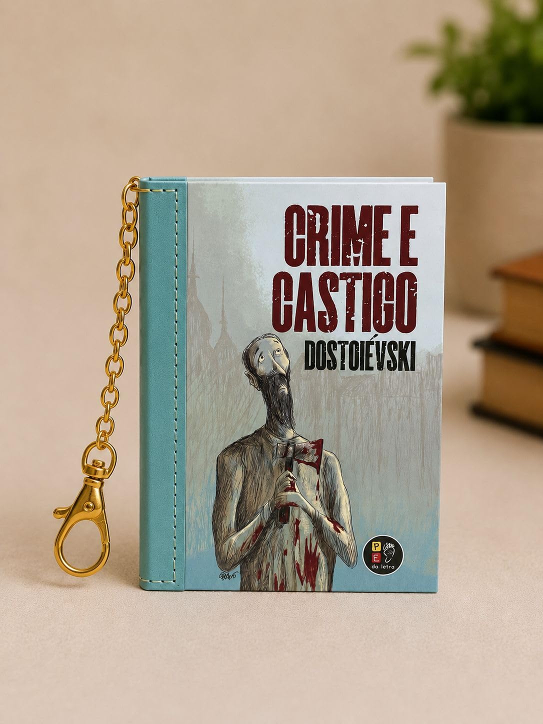 Book Charm - Crime e Castigo - Livro chaveiro