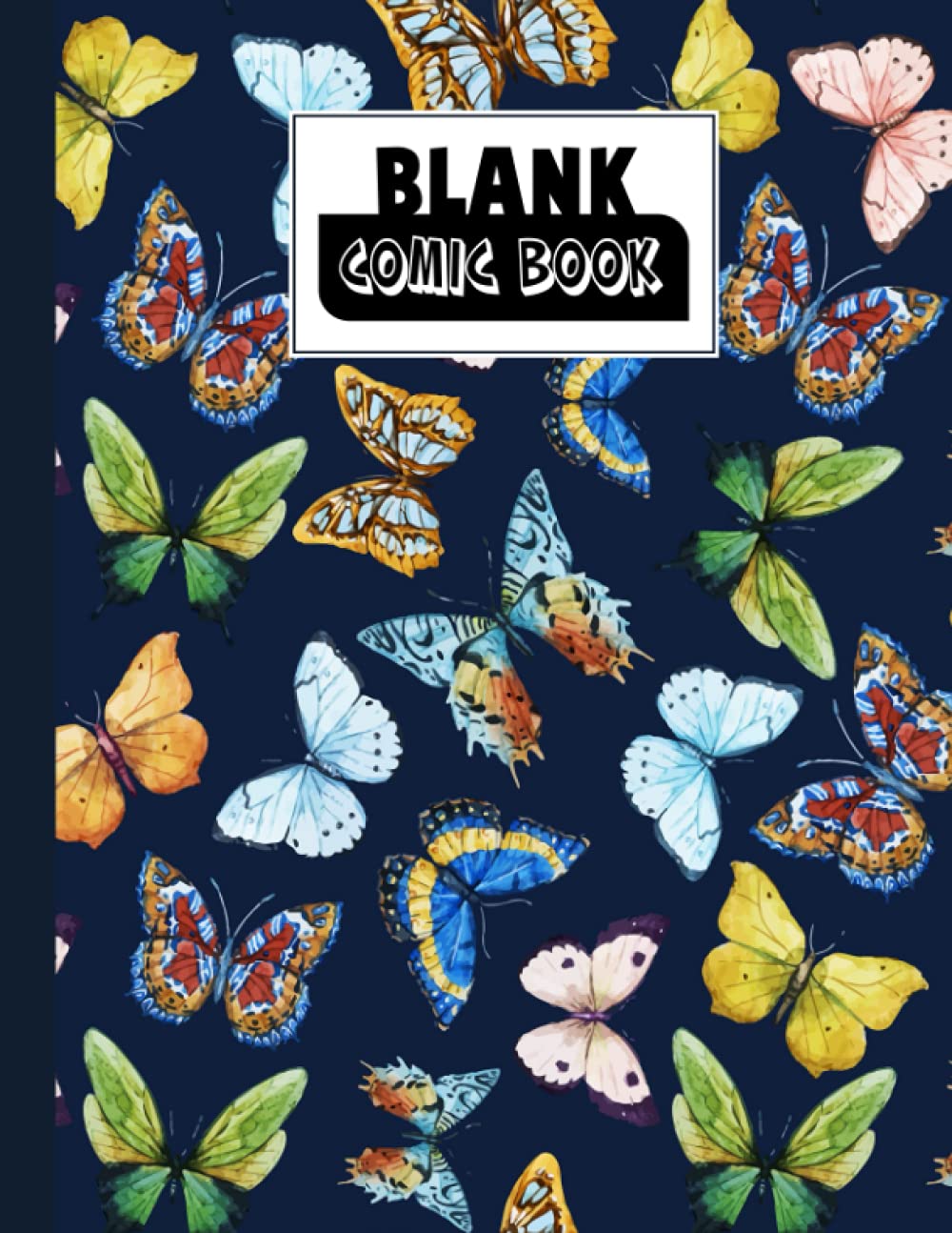 ler totalmente Blank Comic Book: Premium Butterflys Cover Blank Comic Book, Create Your Own Story, Journal, Notebook, Sketchbook for Kids and Adults, 120 Pages - Size 8.5" x 11" Notebook by Vanessa Steiner