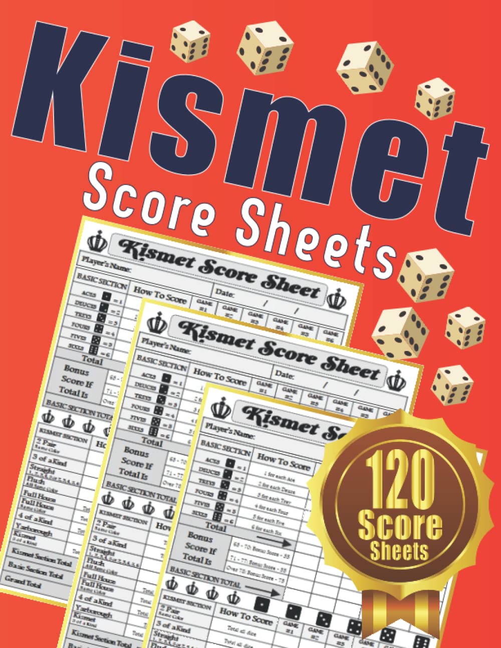 Kismet Score Sheets: Kismet Score Keeping Board Game Cards / Kismet Scorebook Pads with 120 Pages for Scorekeepers and Kismet Lovers/ Dark Green Background baixar o livro de graça