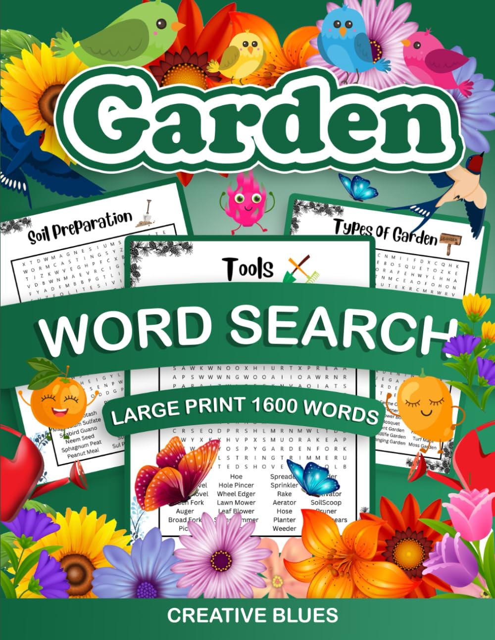 ler totalmente Garden Word Search Puzzle books for adults ( 5 in 1 ) for seniors extra large print for all ages 2000+ Gardening Theme words Search for gardeners: (... Garden + Vegetable Garden + Plant Garden)