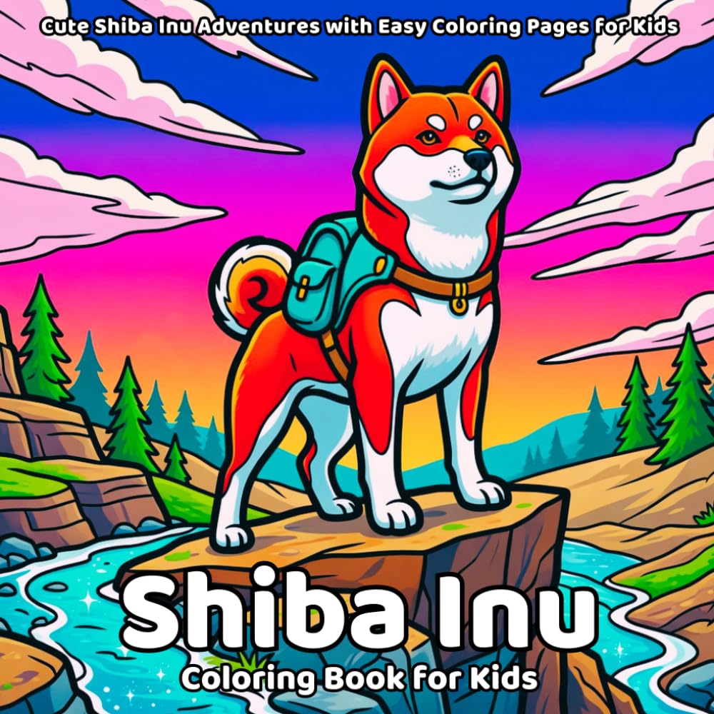 ler totalmente Shiba Inu Coloring Book: Cute Shiba Inu Adventures with Easy Coloring Pages for Kids