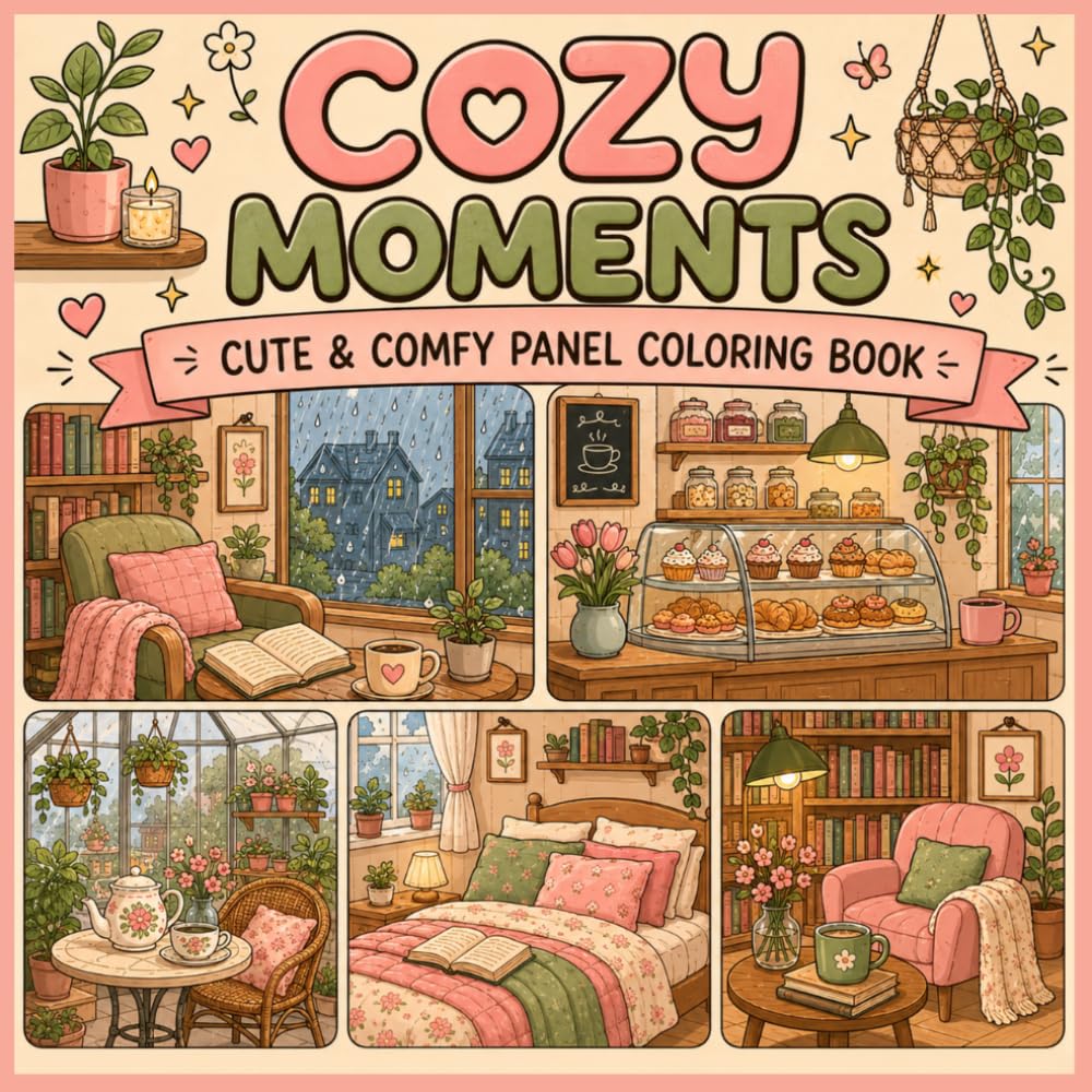 ler totalmente Cozy Moments: Cute & Comfy Panel Coloring Book for Relaxation & Stress Relief