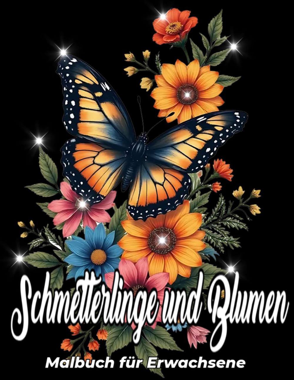Schmetterling und Blumen Malbuch: Entspannende Naturdesigns zur Stressbewältigung und Achtsamkeit (German Edition) baixar o livro de graça