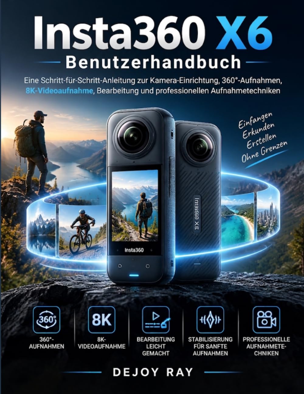 Insta360 X6 Benutzerhandbuch: Eine Schritt-für-Schritt-Anleitung zu Kameraeinstellungen, 360°-Aufnahmen, 8K-Videoaufzeichnung, Bearbeitung und professionellen Filmtechniken baixar o livro de graça