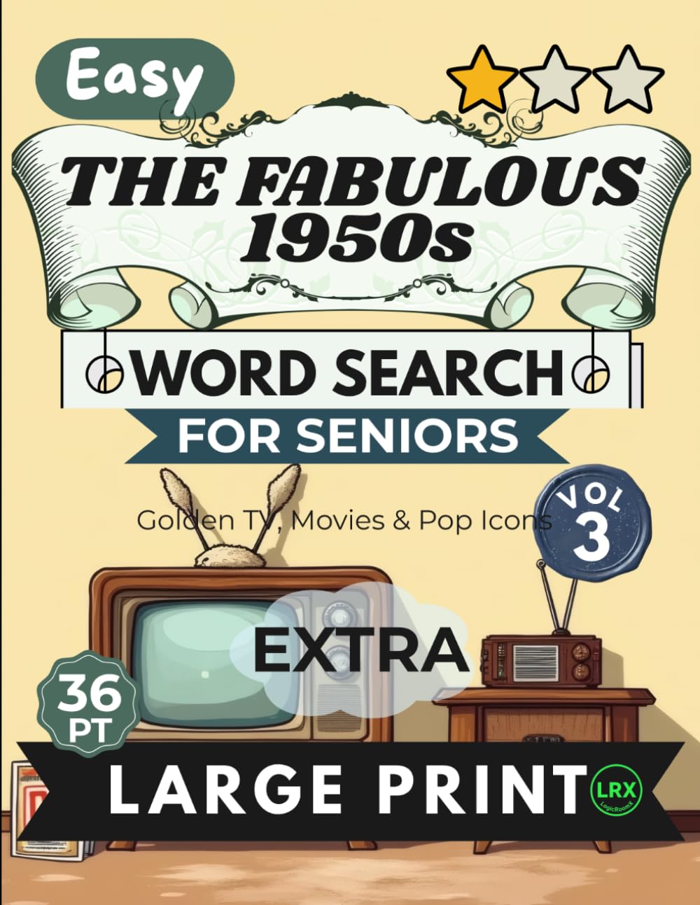 capítulo por capítulo baixar Easy The Fabulous 1950s Vol 3 Word Search for Seniors Extra Large Print: 100 Easy Retro Puzzles with Extra Large 36pt Font and 11x11 Grids
