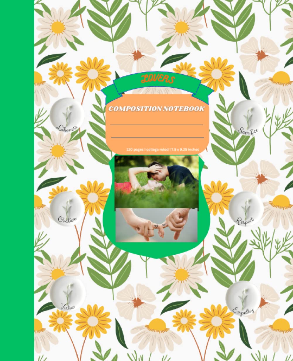 ler totalmente Lovers Composition Notebook: Knowledge Inspiring Themed Notebook with Vintage Botanical Background | 120 Pages | College Ruled | Ideal for all People... or Drawing at Home, School or Office