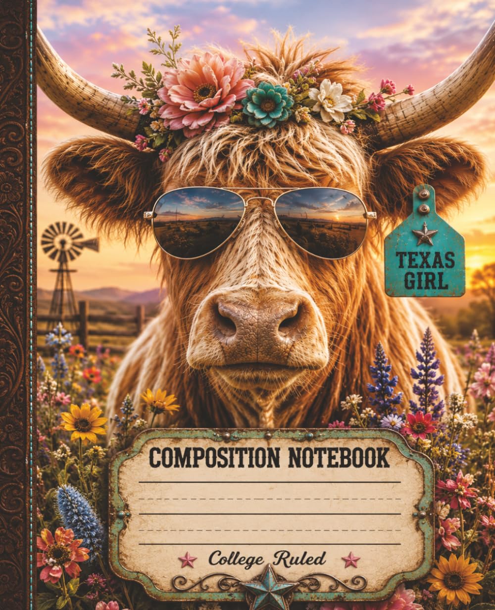 ler totalmente Texas Girl: Western Highland Cow Composition Notebook – College Ruled Writing Journal for Cowgirls, Country Girls & Texas Lovers