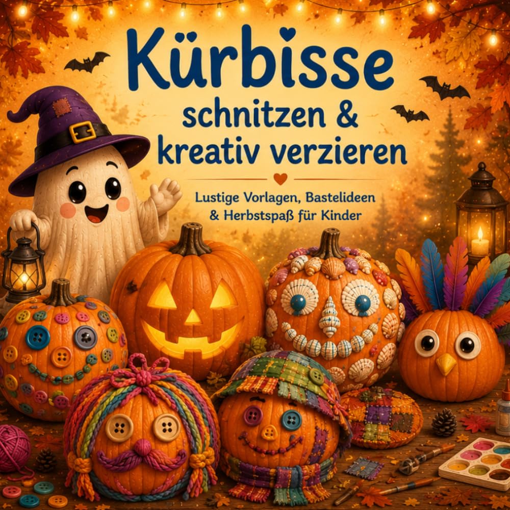 Kürbisse schnitzen & kreativ verzieren: Lustige Vorlagen, Bastelideen & Herbstspaß für Kinder (Halloween für Kids) (German Edition) baixar livro de graça