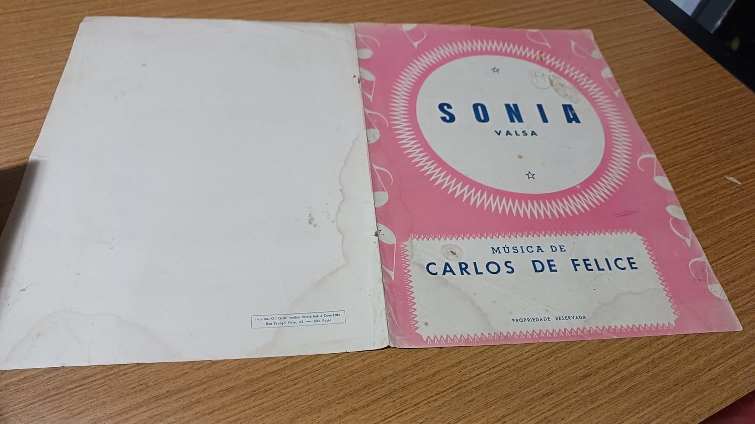 ler totalmente Partitura Sonia (Valsa) Musica de Carlos de Felice