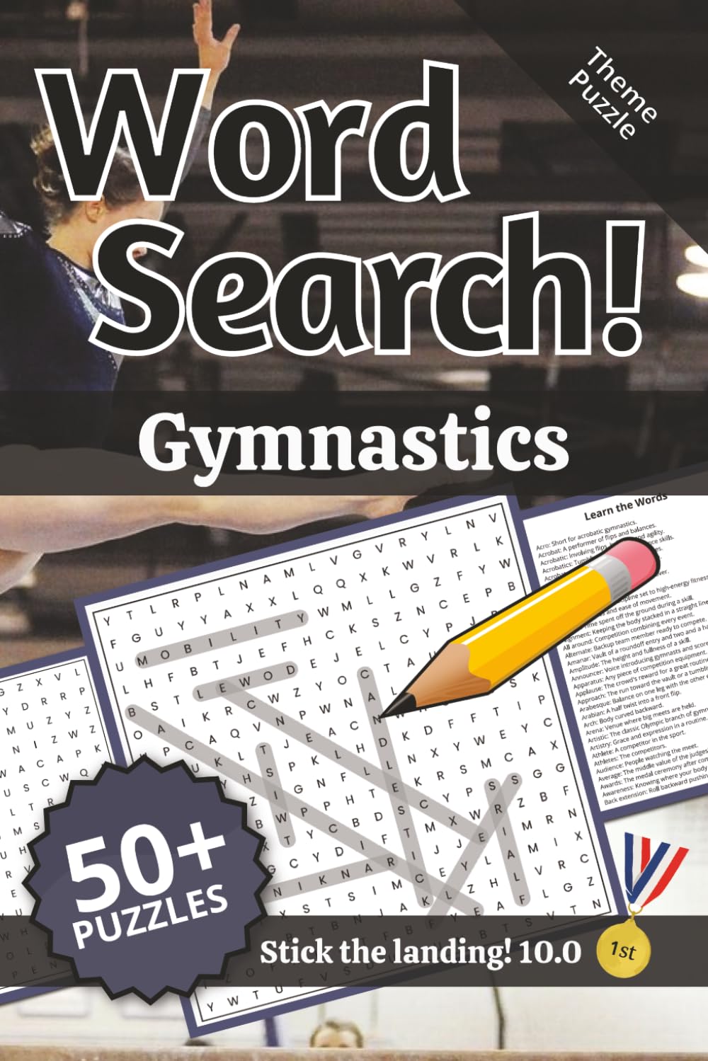 Gymnastics Word Search: Words and Definitions of Gymnastics: Word Puzzle Book | 110+ pages | 50+ puzzles | 6x9 | Stick the landing! 10.0 (Learning) baixar livro de graça