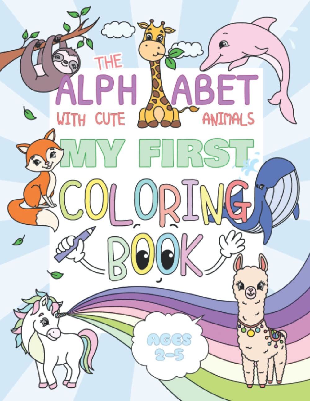 ler totalmente My First Big Coloring Book with the Alphabet and Cute Animals for Toddlers, Pre-writing practice, Preschool workbook for kids ages 2-5, K and K1
