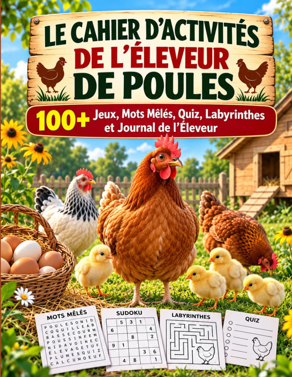 LE CAHIER D’ACTIVITÉS DE L’ÉLEVEUR DE POULES: 100+ Jeux, Mots Mêlés, Quiz, Labyrinthes et Journal de l’Éleveur pour les Passionnés de Poules de Tous Âges (French Edition) baixar o livro de graça