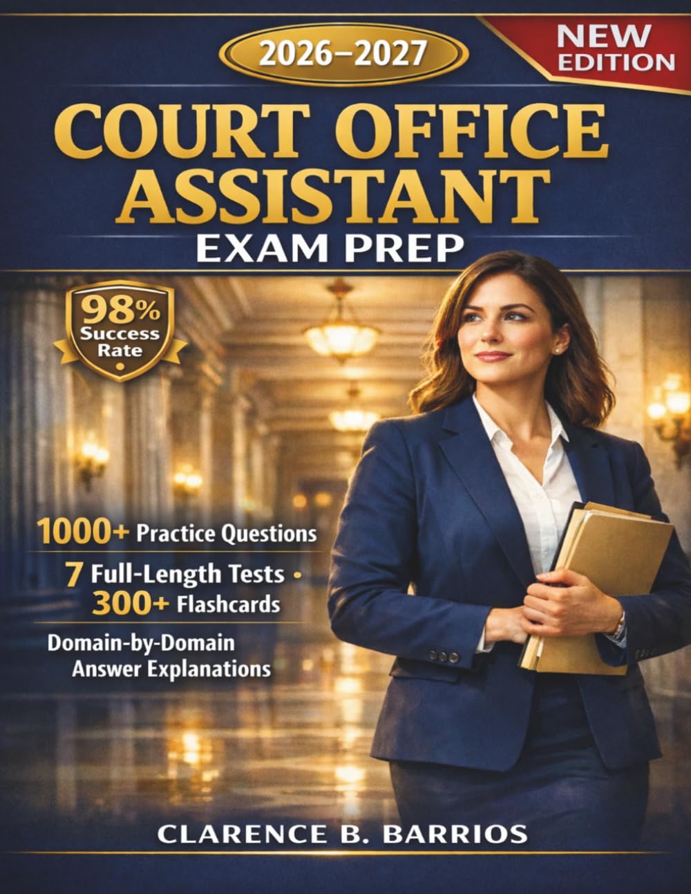 ler totalmente Court Office Assistant Exam Prep 2026-2027: 1000+ Practice Questions, 7 Full-Length Tests, 300+ Flashcards and Domain-by-Domain Answer Explanations for the NYS 45-850 Certification