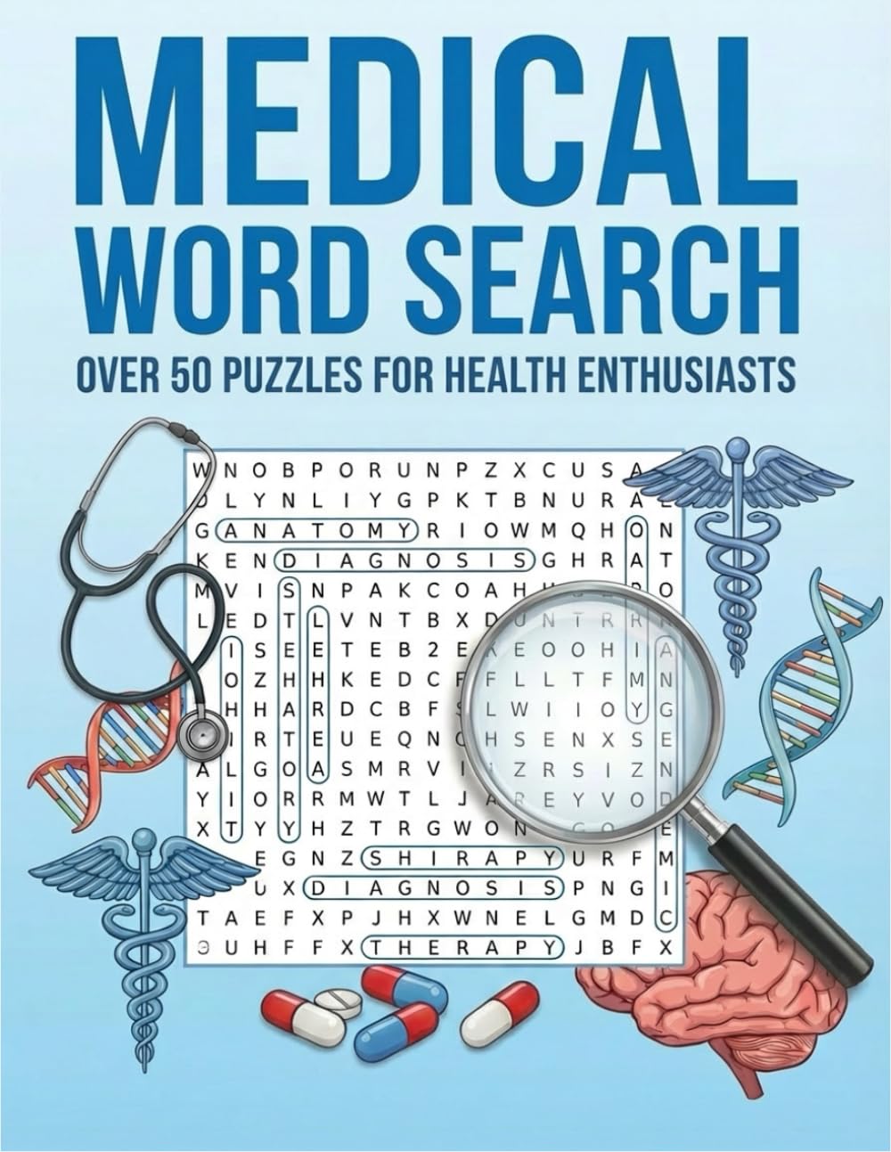 ler totalmente Medical Word Search: Fun and Educational Puzzle Book with Medical, Anatomy, and Health Terms