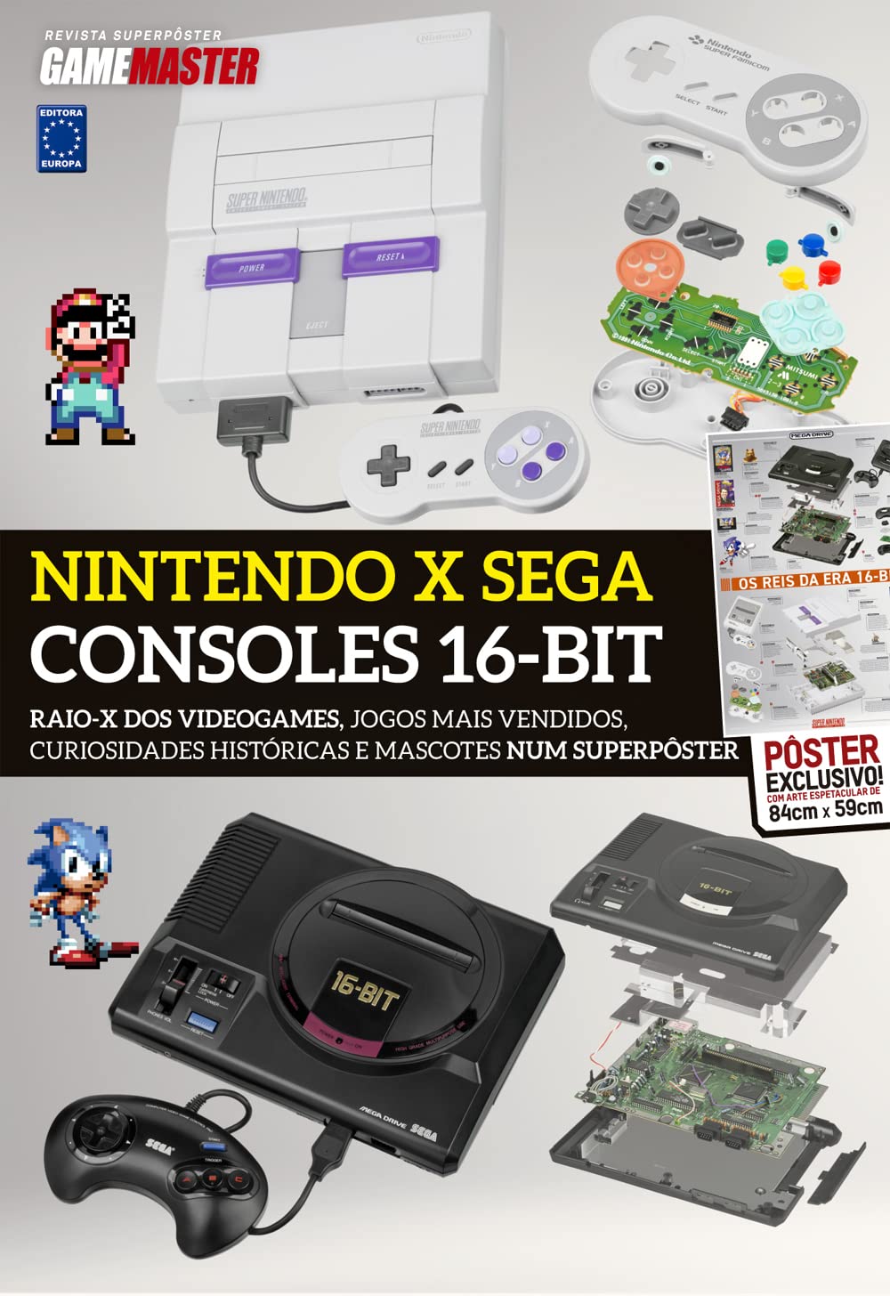 ler totalmente Nintendo x Sega - Consoles 16-Bit - Superpôster Game Master