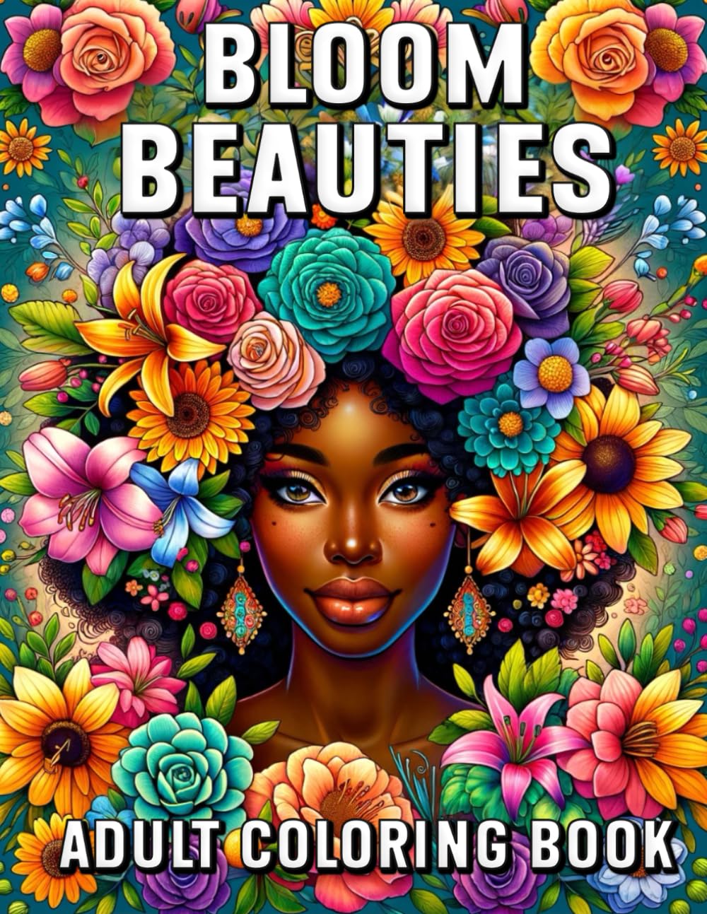 Bloom Beauties: Adult Coloring Book with Beautiful Women in Flowers for Relaxation and Stress Relief baixar livro de graça