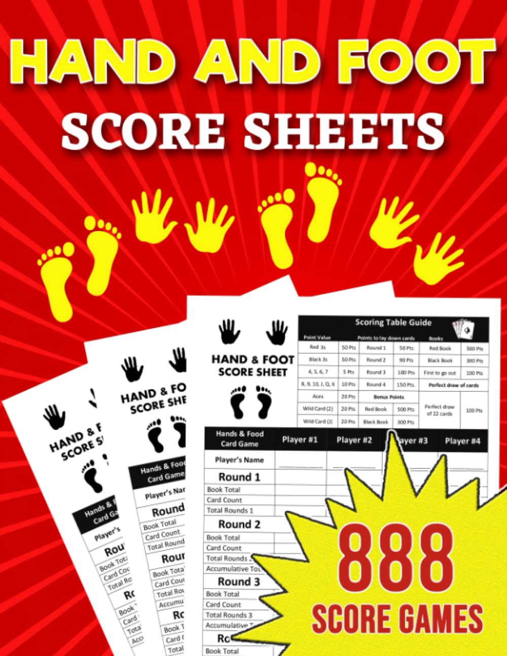 Hand and Foot Score Sheets: 888 Large Score Pads for Scorekeeping – Hand and Foot Score Cards | Hand and Foot Score Pads with Size 8.5 x 11 inches baixar livro de graça