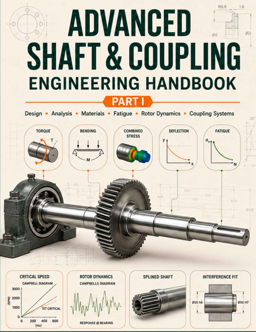 ler totalmente ADVANCED SHAFT & COUPLING ENGINEERING HANDBOOK-PART I: Shaft Design, Stress Analysis, Fatigue, Rotor Dynamics & Power Transmission
