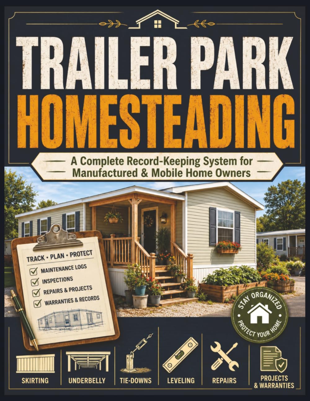 Mobile Home Maintenance & Renovation Logbook: A Complete Record-Keeping System for Manufactured & Mobile Home Owner; Skirting, Underbelly, Tie-Downs, Leveling, Repairs, Projects & Warranties baixar o livro de graça