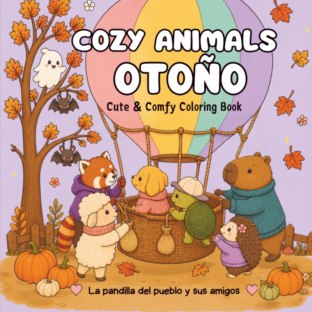 capítulo por capítulo baixar Cozy Animals Otoño: Cute & Comfy · 50 escenas kawaii de otoño · Un libro para colorear para adultos y jóvenes · La pandilla del pueblo y sus amigos (Spanish Edition)