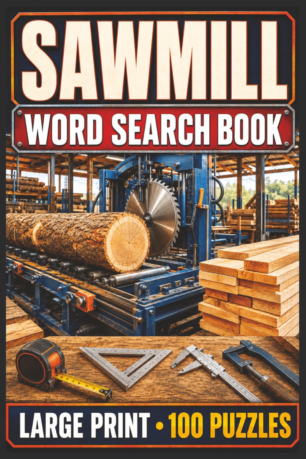 Sawmill Word Search Book: Large Print Puzzle Collection with 100 Puzzles and 2000 Unique Words on Lumber, Tools, and Woodworking Life (Trades Word Search Series) baixar o livro de graça