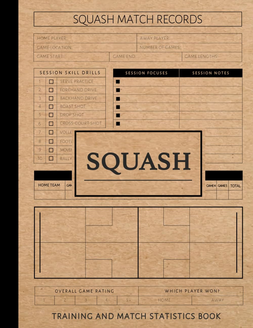 Squash Training Match Log Book: Track & Improve Every Game. Ideal for Players, Coaches, and Sports Enthusiasts baixar livro de graça