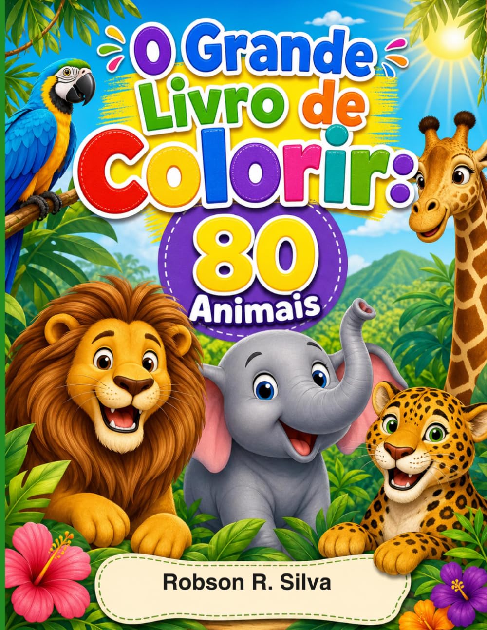 ler totalmente Livro de Colorir: 80 Animais (Portuguese Edition)