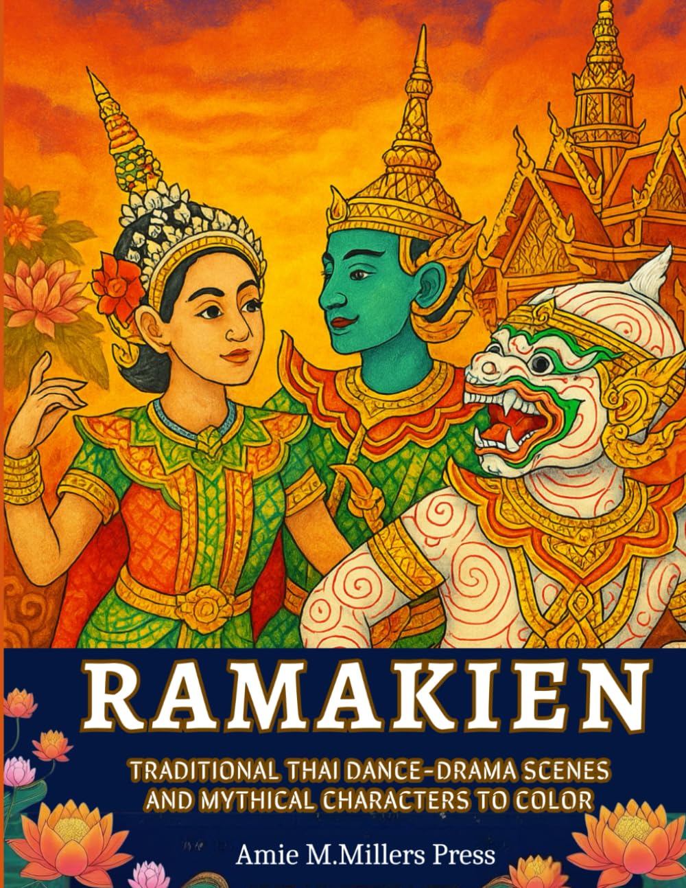 ler totalmente Ramakien: Traditional Thai Dance-Drama Scenes and Mythical Characters to Color: Coloring Book for Adults inspired by Khon Performance and Thai Mural Paintings