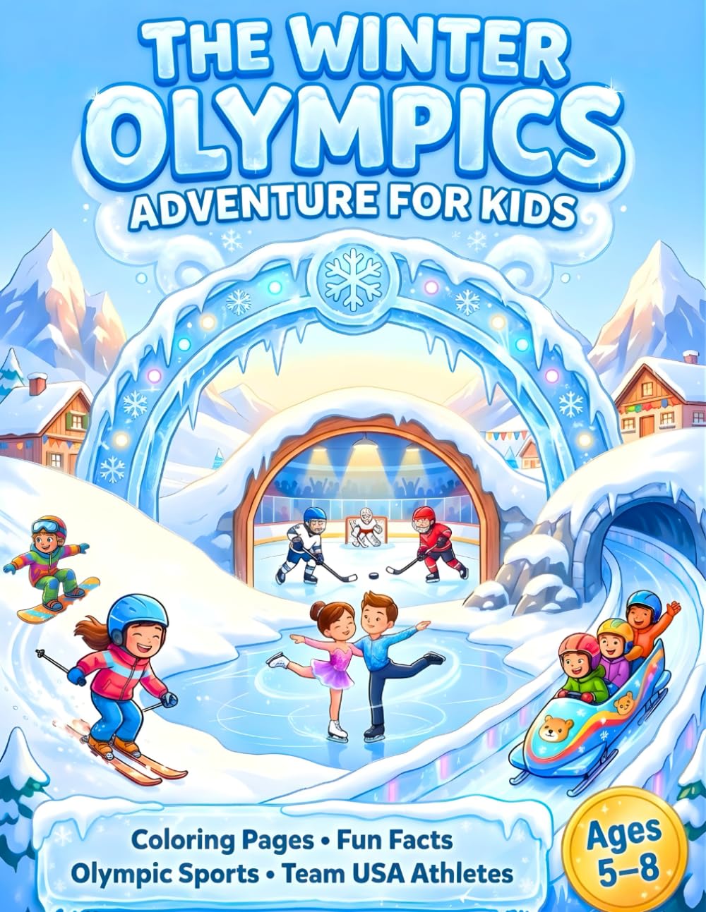 Winter Olimpics for Kids: A Coloring Book with Winter Sports, Fun Facts, and Team USA Athletes baixar livro de graça