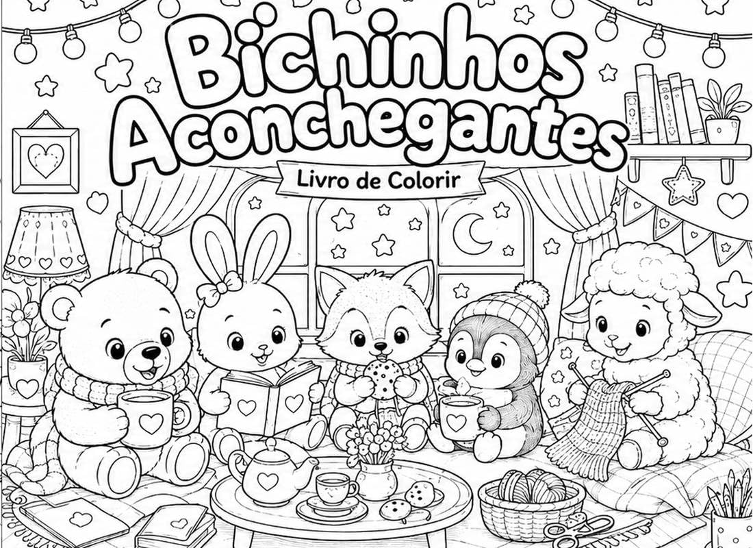 Bichinhos Aconchegantes: Livro de Colorir