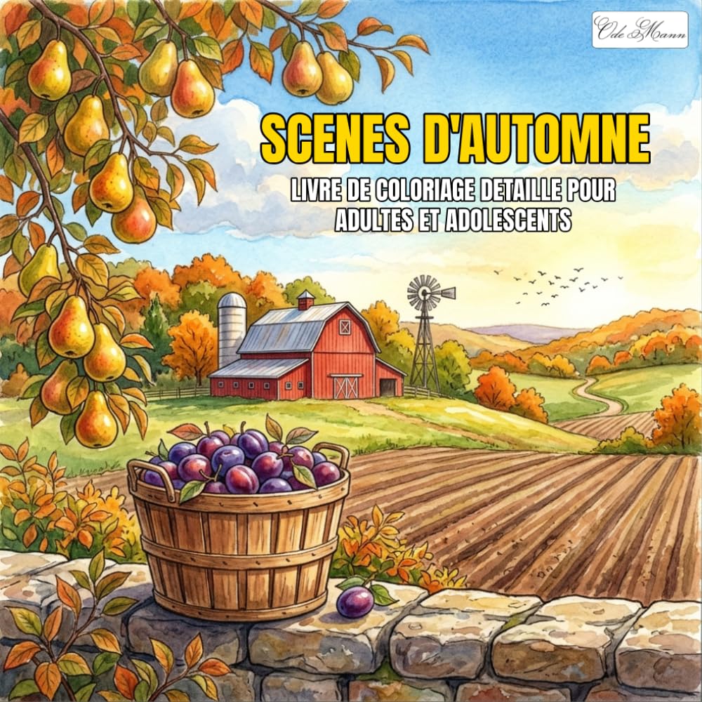ler totalmente Autumn Scenes Coloring Book - Scenes d'Automne: Livre de Coloriage Detaille pour Adultes et Adolescents, 60 Illustrations de Fermes et Vergers: 60... a impression recto simple (French Edition)