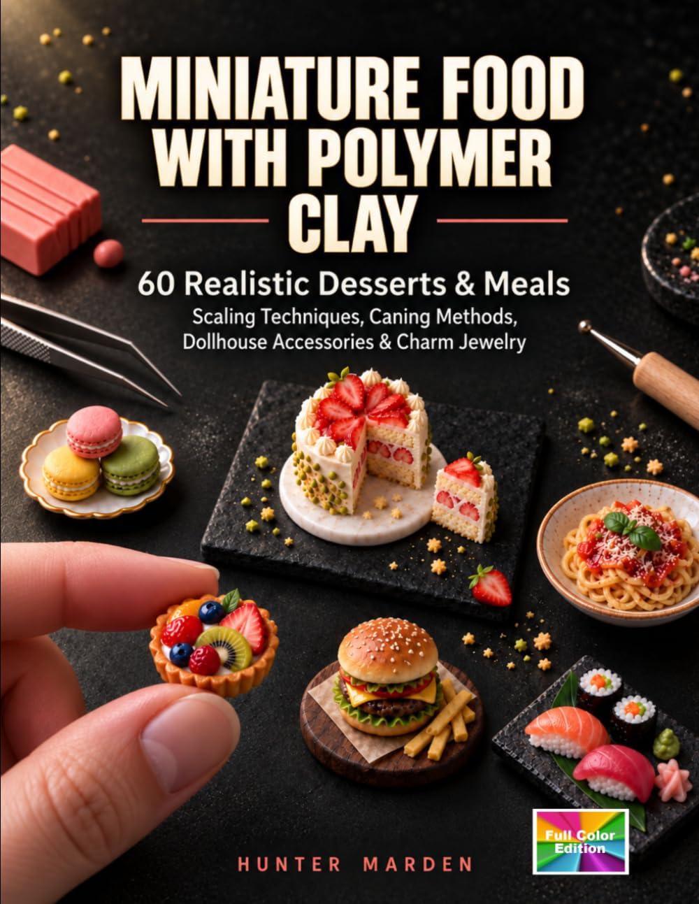 Miniature Food with Polymer Clay: 60 Realistic Desserts & Meals - Scaling Techniques, Caning Methods, Dollhouse Accessories & Charm Jewelry baixar o livro de graça