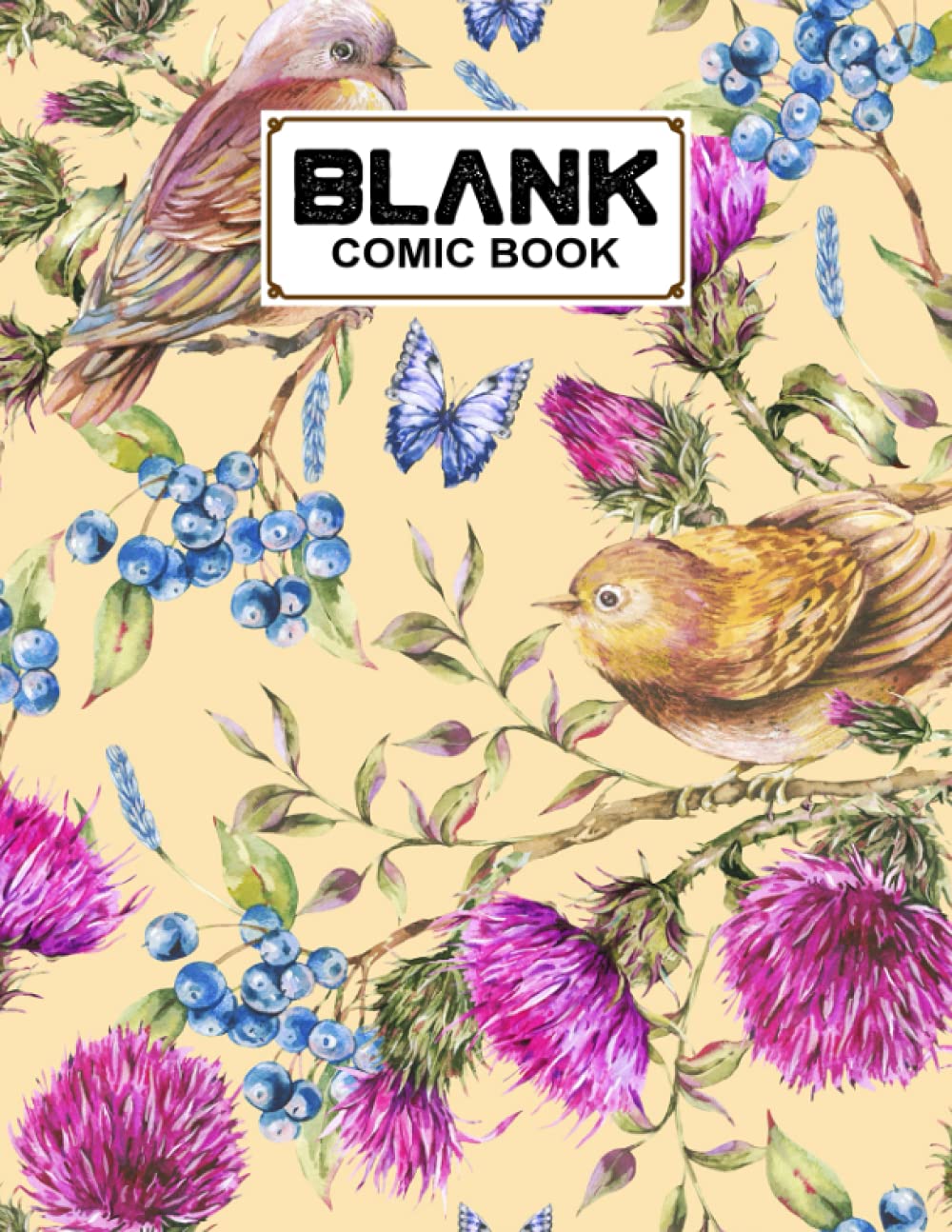 Blank Comic Book: Watercolor Florals Cover, Create Your Own Story, Journal, Notebook, Sketchbook for Kids and Adults, 120 Pages - Size 8.5" x 11" Notebook by Astrid Bode baixar livro de graça