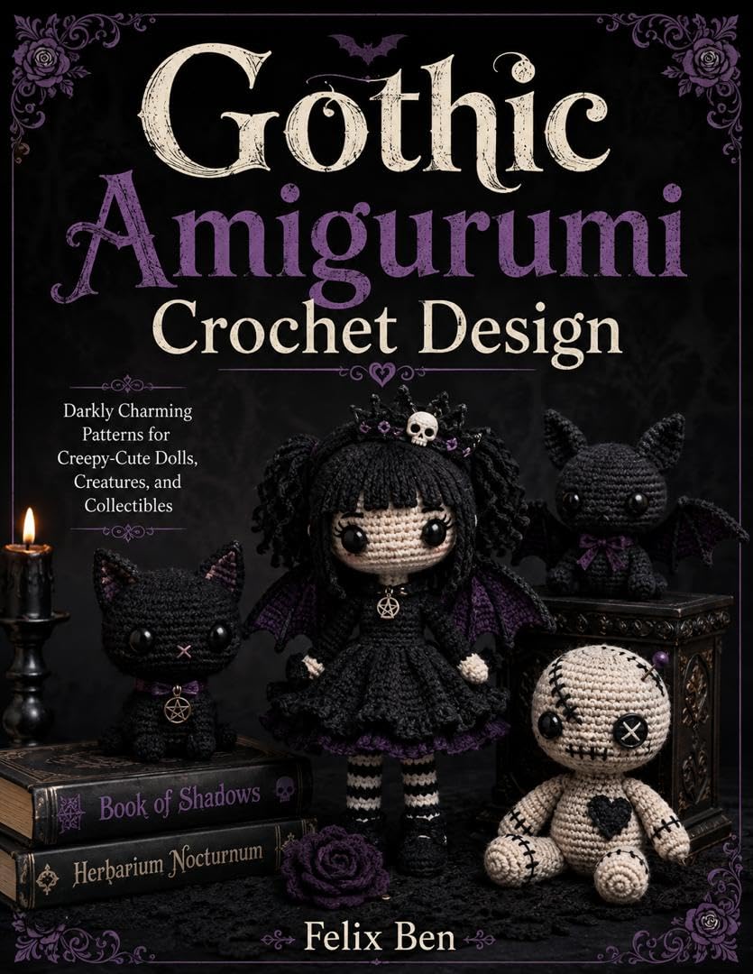 GOTHIC AMIGURUMI CROCHET DESIGN: darkly charming patterns for creepy-cute dolls, creatures, and collectibles (English Edition) baixar livro de graça