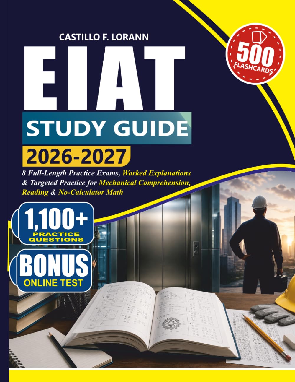 capítulo por capítulo baixar EIAT STUDY GUIDE 2026–2027: 8 Full-Length Practice Exams, Worked Explanations & Targeted Practice for Mechanical Comprehension, Reading & No-Calculator Math