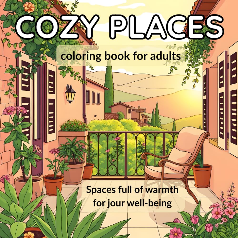 ler totalmente Cozy Places Coloring Book for Adults: Spaces full of warmth for your well-being