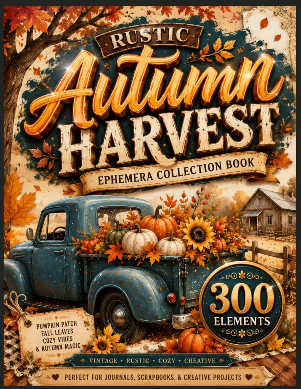 capítulo por capítulo baixar Rustic Autumn Harvest Ephemera Collection: 300 Vintage-Inspired Elements for Junk Journals, Scrapbooking, Card Making, Planners, Mixed Media, DIY Crafts & Creative Paper Projects