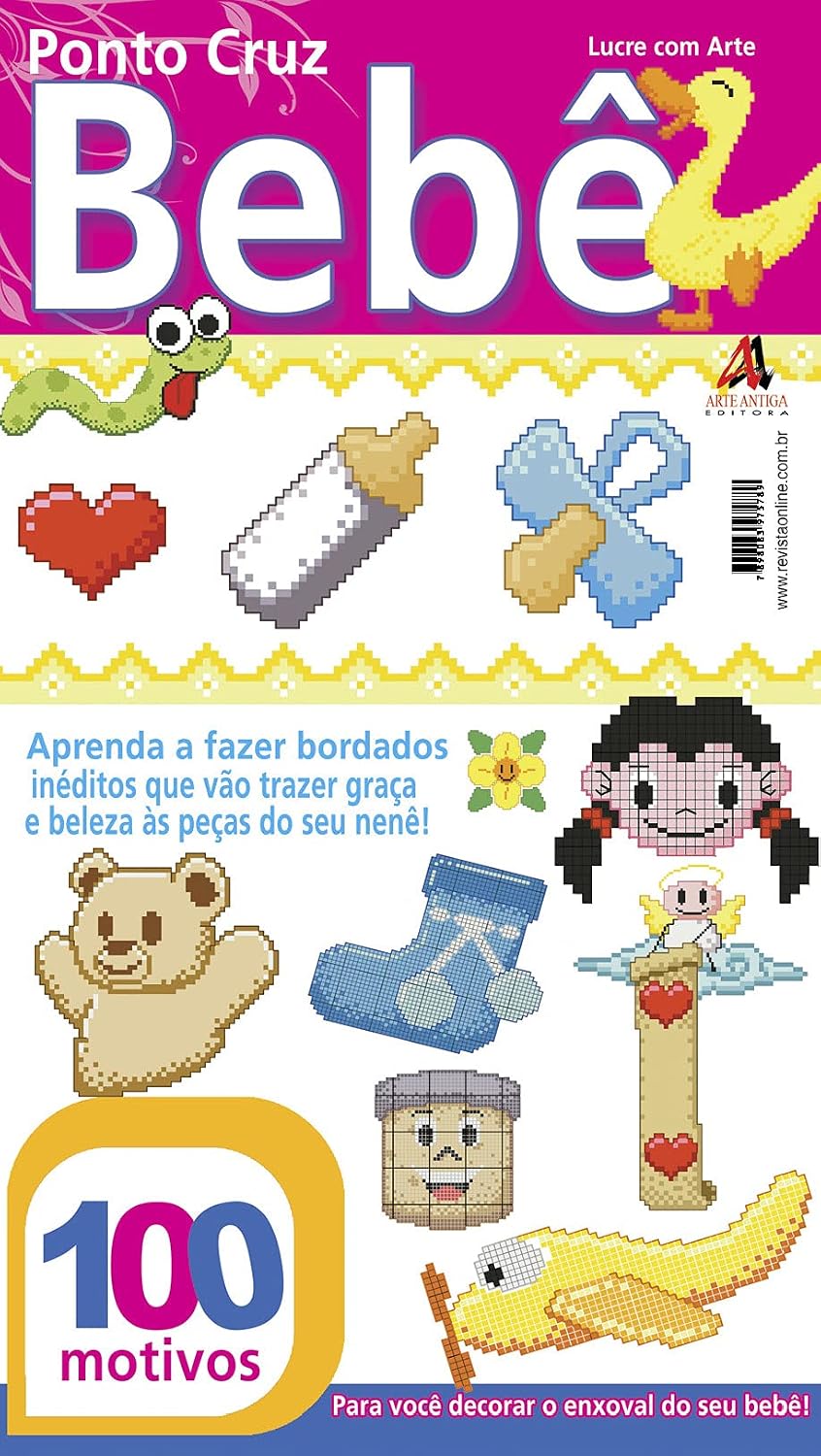Lucre com Arte Ponto Cruz Bebê: Edição 1