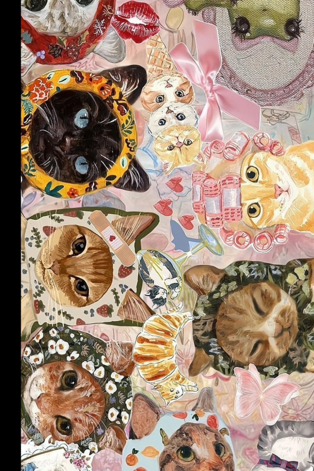 Stay Pawsitive Kawaii Cat Notebook: Cute Aesthetic Composition Notebook for School and College, 120 Wide Ruled Pages, Adorable Kitten Pattern Cover, Back to School Supplies for Girls and Teens. baixar o livro de graça