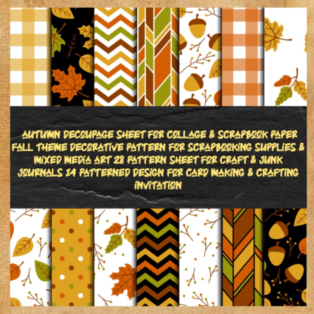 capítulo por capítulo baixar autumn decoupage sheet for collage & scrapbook paper fall theme decorative pattern for scrapbooking supplies & mixed media art 28 pattern sheet for... crafting invitation: designer collection pack