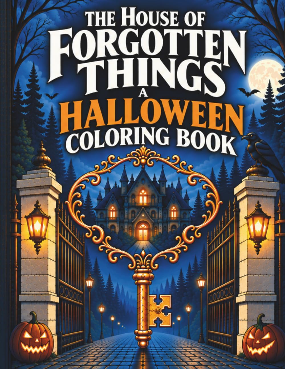 ler totalmente The House of Forgotten Things: A Halloween Coloring Book of Haunted Rooms, Mysterious Objects and Victorian Gothic Scenes