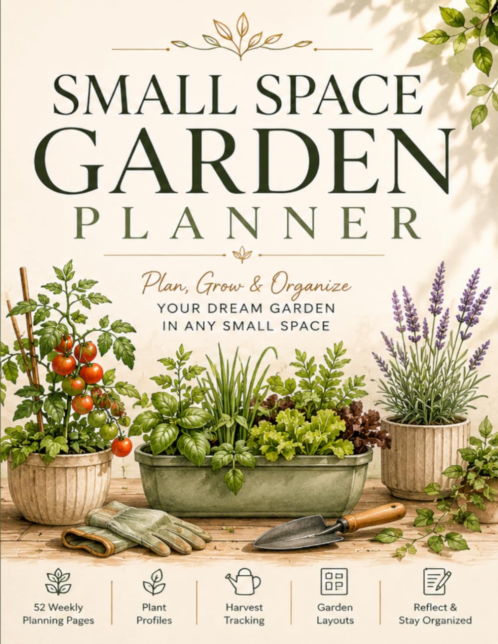 ler totalmente Small Space Garden Planner: A Practical Gardening Journal for Balconies, Patios and Container Gardens