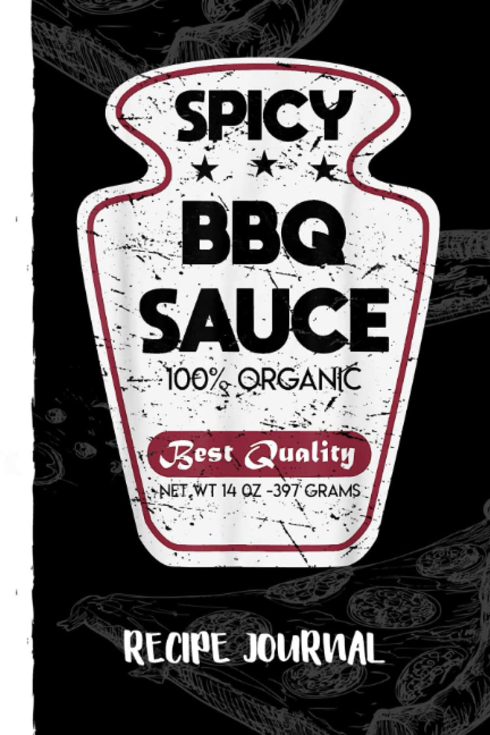 Vintage Barbecue BBQ Sauce Funny Halloween Recipe Journal: Bank Family Recipes Journal to Write in for Women, Wife, Mom, Document all Your Special Recipes With Pizza Sketch Black Cover baixar o livro de graça