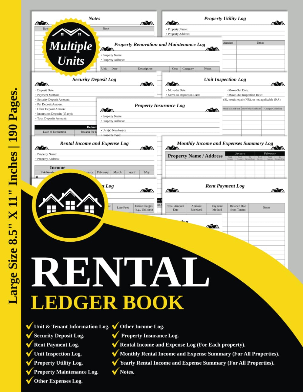 capítulo por capítulo baixar Rental Ledger Book: Organize Rental Income & Expenses, Track Rent Payments, and Simplify Landlord Property Management | 8.5" by 11" inches
