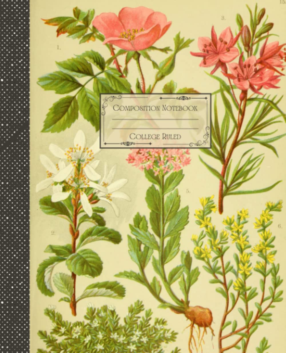 Vintage Botanical Floral Composition Notebook College Ruled: Antique Botanical Floral Illustration | Classic Composition Notebook for Writing and... for College Students, School and Work. baixar o livro de graça