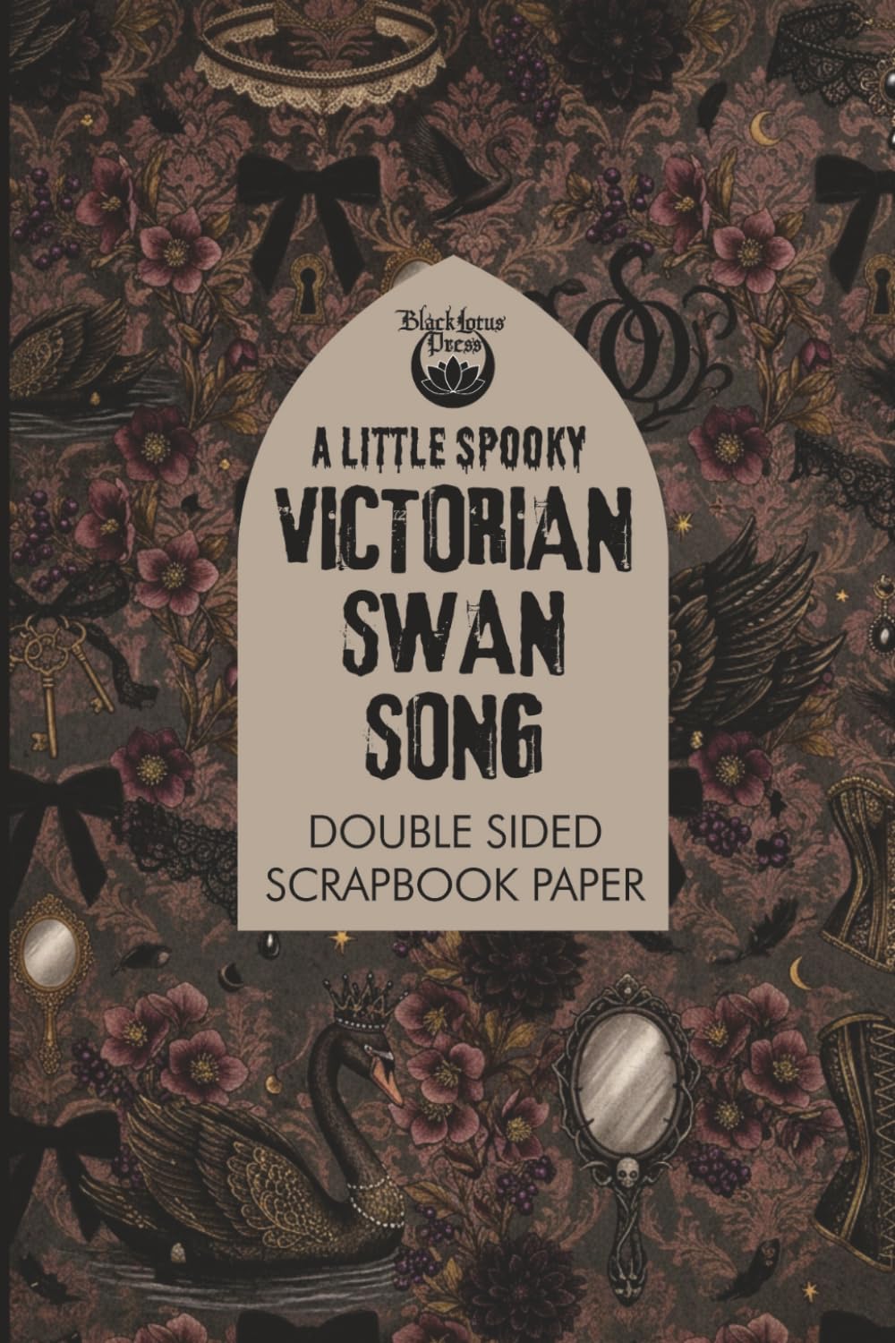 capítulo por capítulo baixar A Little Spooky Victorian Swan Song Gothic Pattern Scrapbook Paper: Double-Sided Dark Coquette Black Swan Pattern Papers for Glue Books, Planner... Journals, Card Making, Mixed Media, Origami