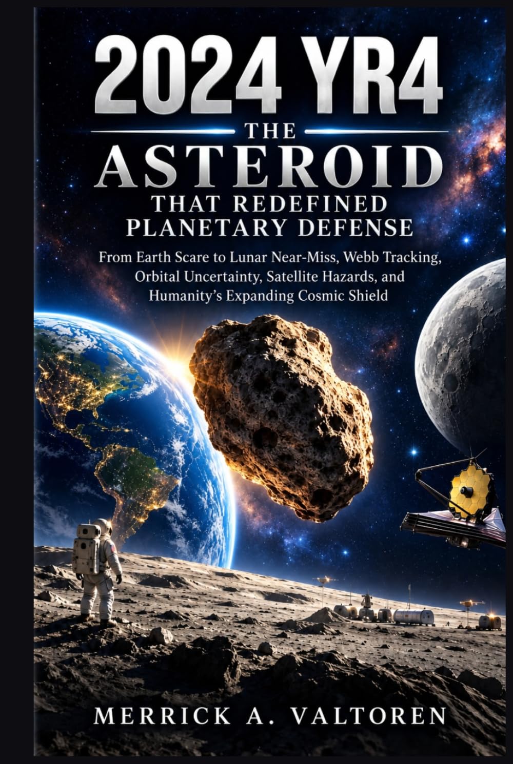 ler totalmente 2024 YR4: The Asteroid That Redefined Planetary Defense: From Earth Scare to Lunar Near-Miss, Webb Tracking, Orbital Uncertainty, Satellite Hazards, and Humanity’s Expanding Cosmic Shield