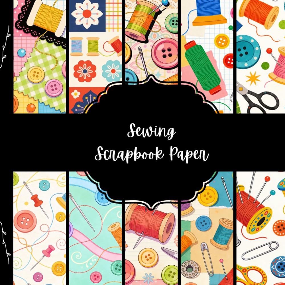 Sewing Scrapbook Paper, Hobby Junk Journal Paper, Needlework Decorative Paper, DIY Projects, Origami, Collage Sheets, Decoupage Paper, 10 Designs, Double Sided baixar livro de graça