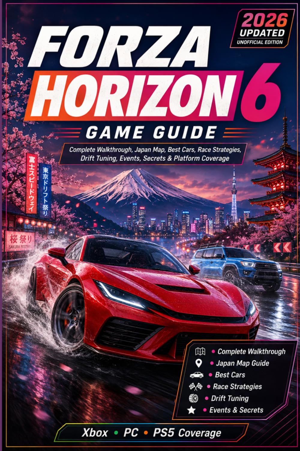 ler totalmente Forza Horizon 6: Game Guide – 2026 Updated Unofficial Edition Complete Walkthrough, Japan Map, Best Cars, Race Strategies, Drift Tuning, Events, Secrets & Xbox, PC and PS5 Coverage